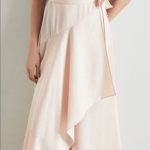 NWT BCBG MAXAZRIA Satin Maxi Wrap Skirt